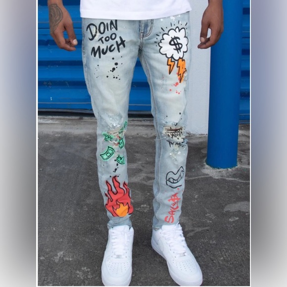 CAPITAL DENIM JEANS - BELFORT - ICE BLUE WASH - CPTL09 - Picture 1 of 8